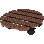 Nampook Chariot à plantes rond 29 cm marron