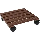 Nampook Chariot à plantes carré 29x29 cm marron