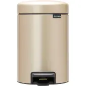 Brabantia NewIcon Poubelle à Pédale 3 Litres Metallic Gold