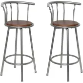 vidaXL Tabouret de bar 2 pcs. Brun acier