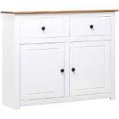 vidaXL Buffet Blanc 93x40x80 cm Pin Gamme Panama