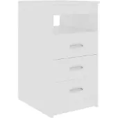 vidaXL Armoire à tiroirs Blanc 40x50x76 cm Bois d'ingénierie