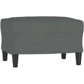 vidaXL Repose-pied Gris foncé 60x50x41 cm Tissu