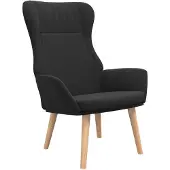 vidaXL Chaise de relaxation Noir Tissu