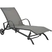 vidaXL Bain de soleil acier et textilène