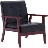 Super Merchant Fauteuil noir similicuir