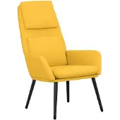 vidaXL Fauteuil relax jaune moutarde Tissu