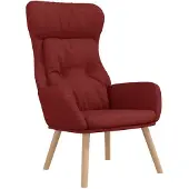 vidaXL Chaise de relaxation Rouge bordeaux Tissu
