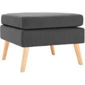vidaXL Repose-pied Gris foncé Tissu