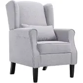 vidaXL Fauteuil gris clair tissu