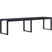 vidaXL Banc de jardin 180 cm PS-plateau noir