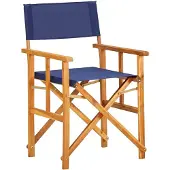 vidaXL Chaise de régie en bois massif d'acacia bleu
