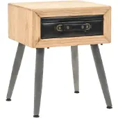 vidaXL Table de chevet Bois de sapin massif 43 x 38 x 50 cm