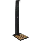 vidaXL Douche de jardin Poly Rattan WPC
