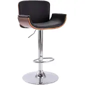 vidaXL Tabouret de bar noir similicuir