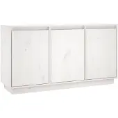 vidaXL Sideboard Blanc 111x34x60 cm Pin massif