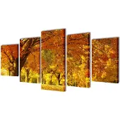 vidaXL Set de toiles murales imprimées Érable 200 x 100 cm