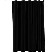 vidaXL Rideau occultant d'aspect de lin avec crochets Noir 290x245 cm
