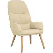 vidaXL Fauteuil relax Tissu Crème