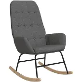 vidaXL Chaise à bascule Gris clair Tissu