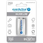 EverActive Rechargeable batteries Ni-MH 6F22 9V 250 mAh Silver Line
