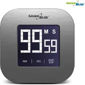 Greenblue 46005 Minuteur numérique de cuisine, Minuteur, Argent