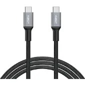 Aukey CB-CD6 Quick Charge USB C - Câble USB C Nageloninis 2m 3A 60 W PD 20V (2 m, USB 2.0, 60 W)