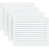 vidaXL Portes d'armoire à persiennes 4pcs blanc 39,5x49,4cm pin massif
