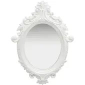vidaXL Miroir mural style château 56x76 cm Blanc