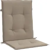 vidaXL Coussin pour chaise de jardin à dossier bas 6 pcs. Taupe 100x50x3 cm