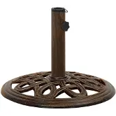 vidaXL Pied de parasol bronze 40x40x32 cm Fonte