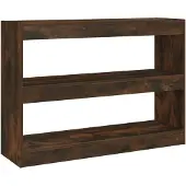 vidaXL Bibliothèque/Séparateur de pièce chêne fumé 100x30x72 cm