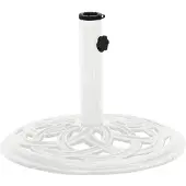 vidaXL Pied de parasol blanc 44x44x31 cm Fonte