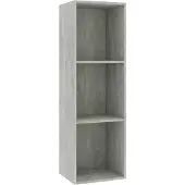 vidaXL Bibliothèque/Meuble TV Gris béton 36x30x114cm Bois d’ingénierie