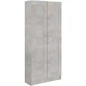 vidaXL Bibliothèque Gris béton 82,5x30,5x185,5 cm Bois d'ingénierie