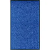vidaXL Paillasson lavable Bleu 90x150 cm