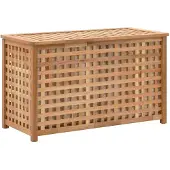 vidaXL Coffre de blanchisserie 77,5x37,5x46,5 cm Bois massif de noyer