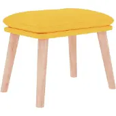 vidaXL Repose-pied Jaune moutarde 45x29,5x35 cm Tissu