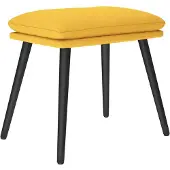 vidaXL Repose-pied Jaune moutarde 45x29,5x35 cm Tissu
