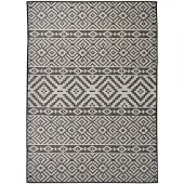 vidaXL Tapis à tissage plat d'extérieur 200x280 cm Rayures noires