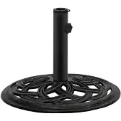 vidaXL Pied de parasol noir 44x44x31 cm Fonte
