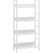vidaXL Bibliothèque à 4 niveaux blanc 60x27,6x124,5 cm bois ingénierie