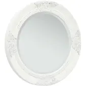 vidaXL Miroir mural style baroque 50 cm Blanc