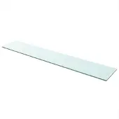 vidaXL Panneau pour étagère Verre transparent 110 x 20 cm