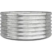 vidaXL Jardinière de jardin Acier galvanisé 80x80x36 cm Argenté