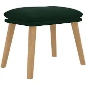 vidaXL Repose-pied Vert foncé 45x29,5x35 cm Velours