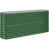 vidaXL Lit surélevé Acier revêtu par poudre 152x40x68 cm Vert