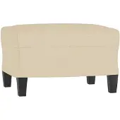 vidaXL Repose-pied Crème 60x50x41 cm Tissu