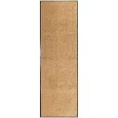 vidaXL Paillasson lavable Crème 60x180 cm
