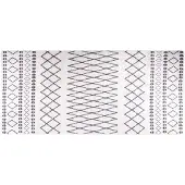 vidaXL Tapis lavable antidérapant 80x300 cm Noir et blanc